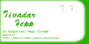 tivadar hepp business card